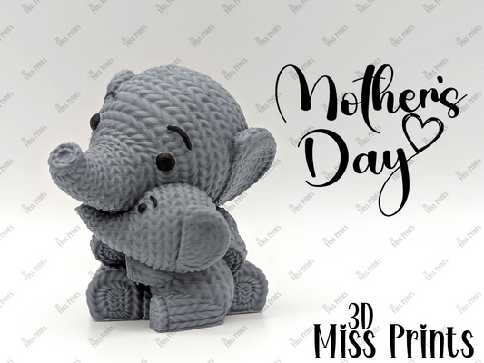 Baby and Mother Elephant